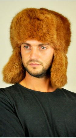 Mütze aus Opossumpelz  – russischer Stil